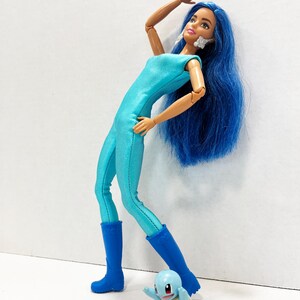 OOAK Rescue Doll - Pokemon Inspired Water Type Trainer with Squirtle and Croconaw bild 18