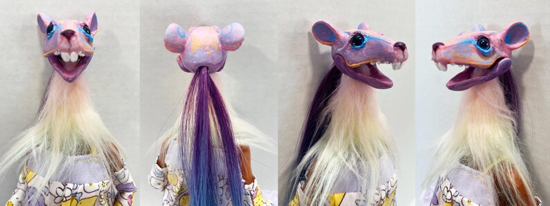 OOAK Rescue Dolls - Grandmother Mouse and Granddaughter bild 6