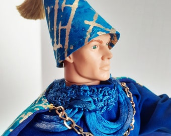 OOAK Rescue Doll - The Blue Wizard Dungeons and Dragons D&D