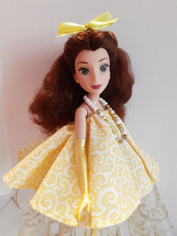 disney princess wears yellow dress 2000s Disney Princess Belle W/iconic Yellow Dress