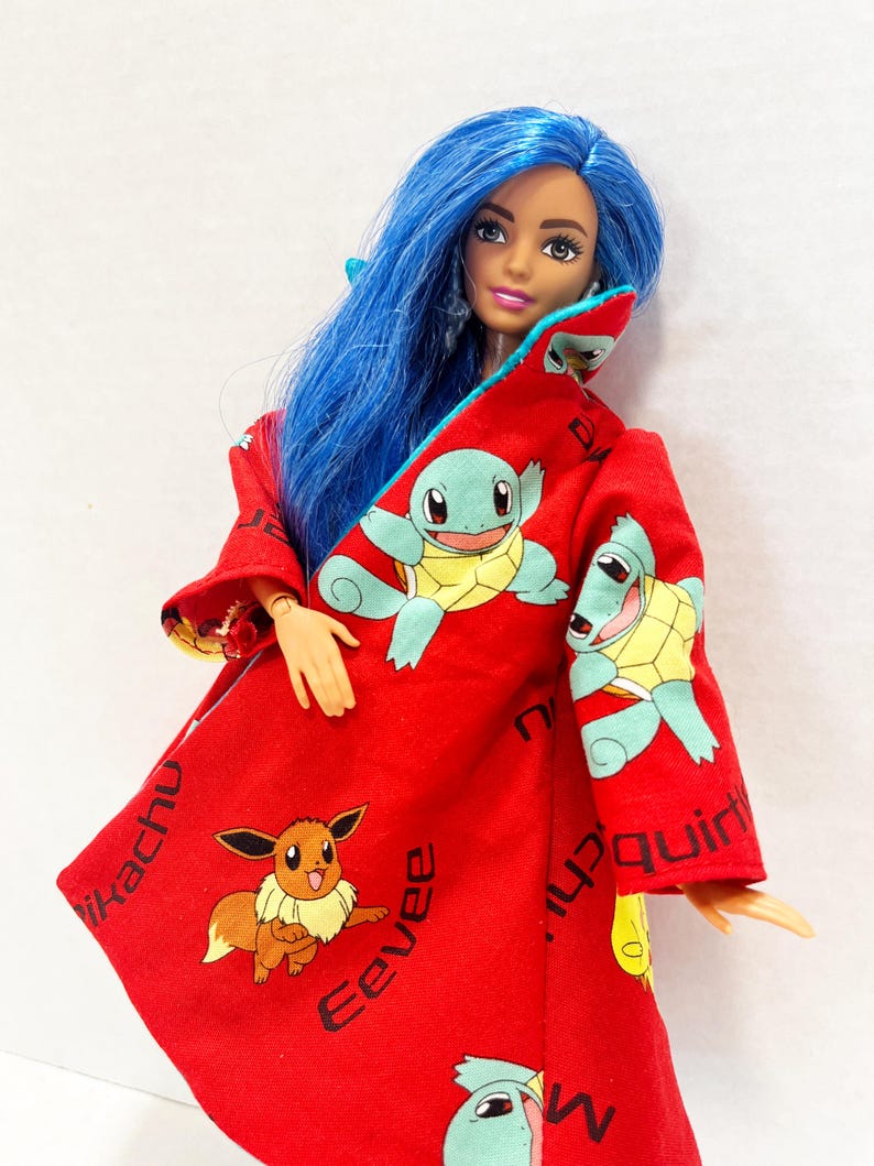 OOAK Rescue Doll - Pokemon Inspired Water Type Trainer with Squirtle and Croconaw bild 15