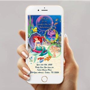 Unique Personalized Ariel | Little Mermaid | Under the Sea birthday invitation| Inviting Occasion