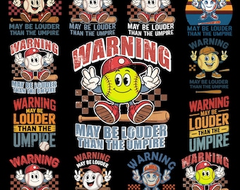 Funny May Be Louder Than The Umpire Png, Game Day Baseball png, Retro Baseball png, Baseball Mom png, Funny Baseball png, Trendy Baseball