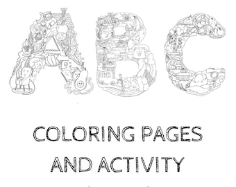 Alfabetkleurboek Woordzoekactiviteit voor kinderen Ontspannend, stimuleert de creativiteit en verbetert de focus