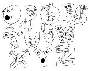 🖍️ Alphabet Lore All Letters - Printable Coloring Page for Free 