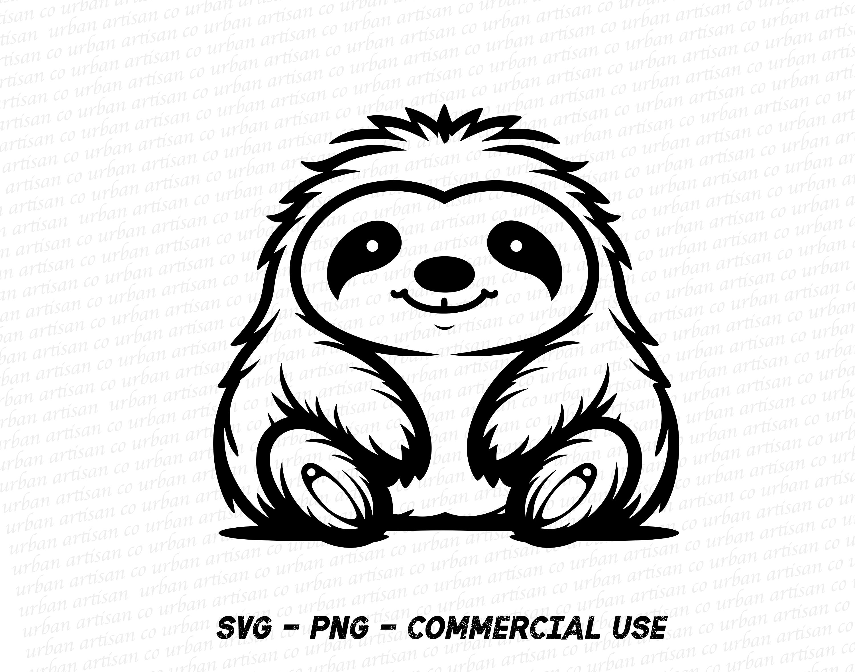 Funny Sloth SVG, Sloth PNG, SVG Files for Cricut, Commercial Use