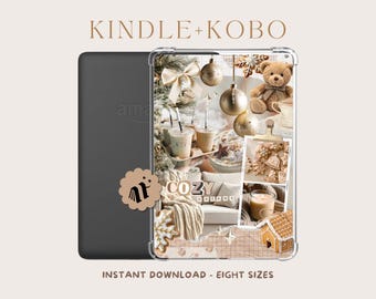 Cozy Gingerbread Kindle & Kobo Insert: Neutral christmas teddy vibes (Digital Download)
