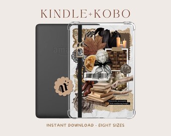Dark academia Kindle & Kobo Insert: Moody library + Hogwarts vibes (Digital Download)
