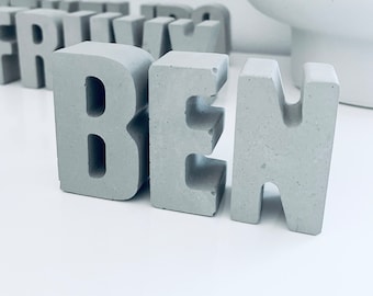 Buchstaben aus Beton | Personalisierte Deko | Dekoration für Zuhause | Beton | Betonoptik | Geschenk zu jedem Anlass | Dekoratives Zuhause