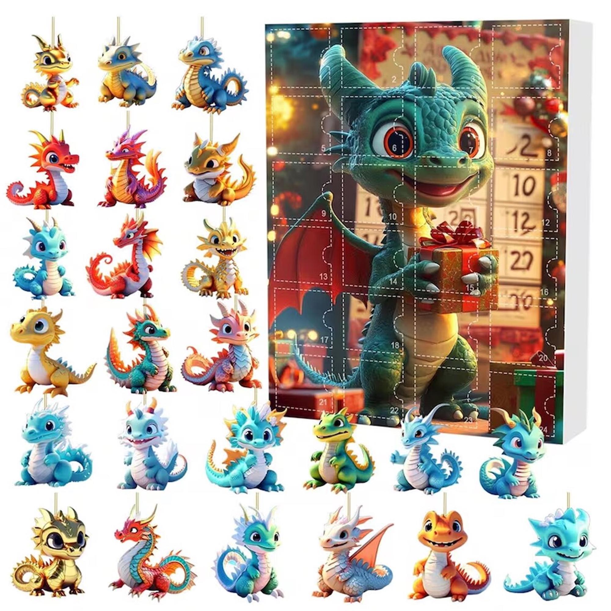 Discover Dragon Advent Calendar 2025, Fantasy Dragon Christmas Countdown Box, Dragon Christmas Gifts, Dragon Lover Gift, 2D Flat Advent Calendar
