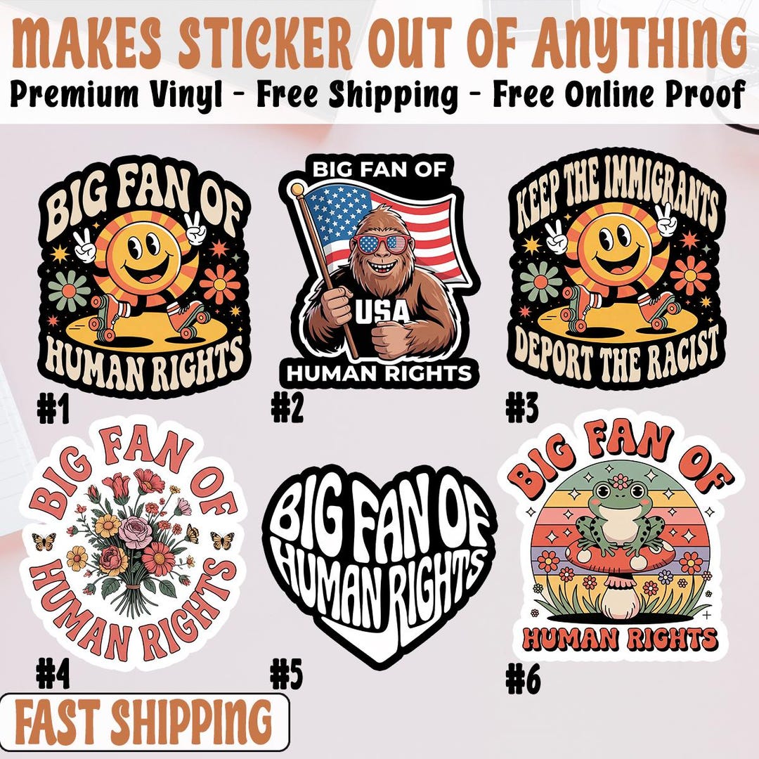 Big Fan of Human Rights Sticker Pack – Social Justice Activism ...