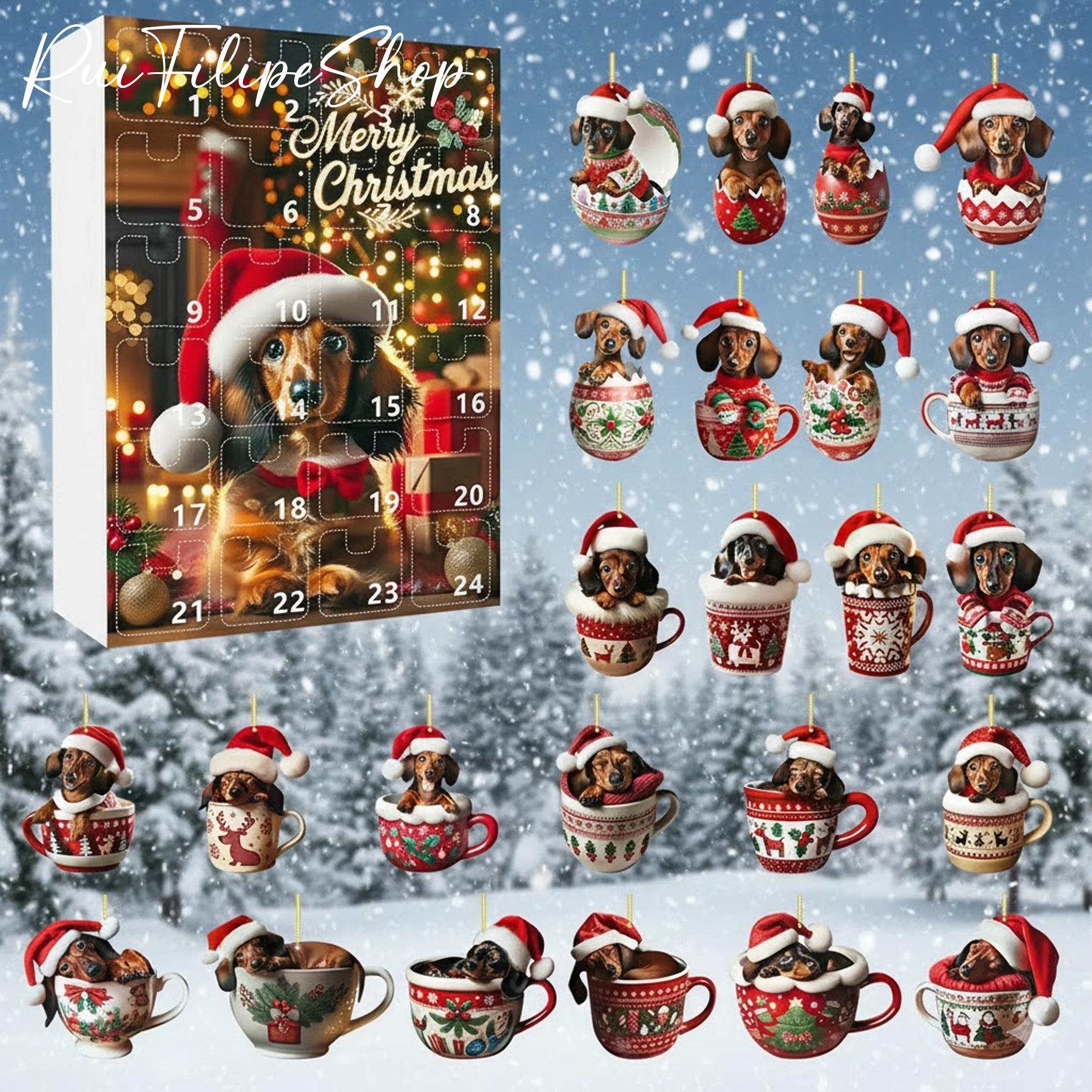 Discover Dachshund Christmas Advent Calendar, 24pcs Dachshund Building Blocks Advent Calendar, Cute Dog Christmas Advent Calendar, Dog Lover Gift