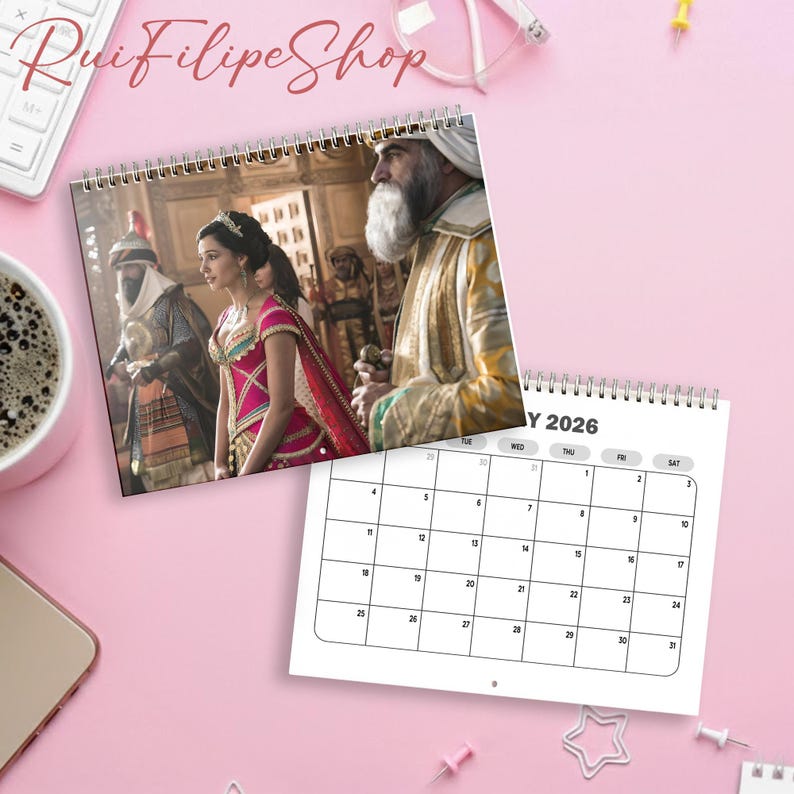 Aladdin Calendar 2026, Aladdin Wall Calendar, New Year Room Decor ...
