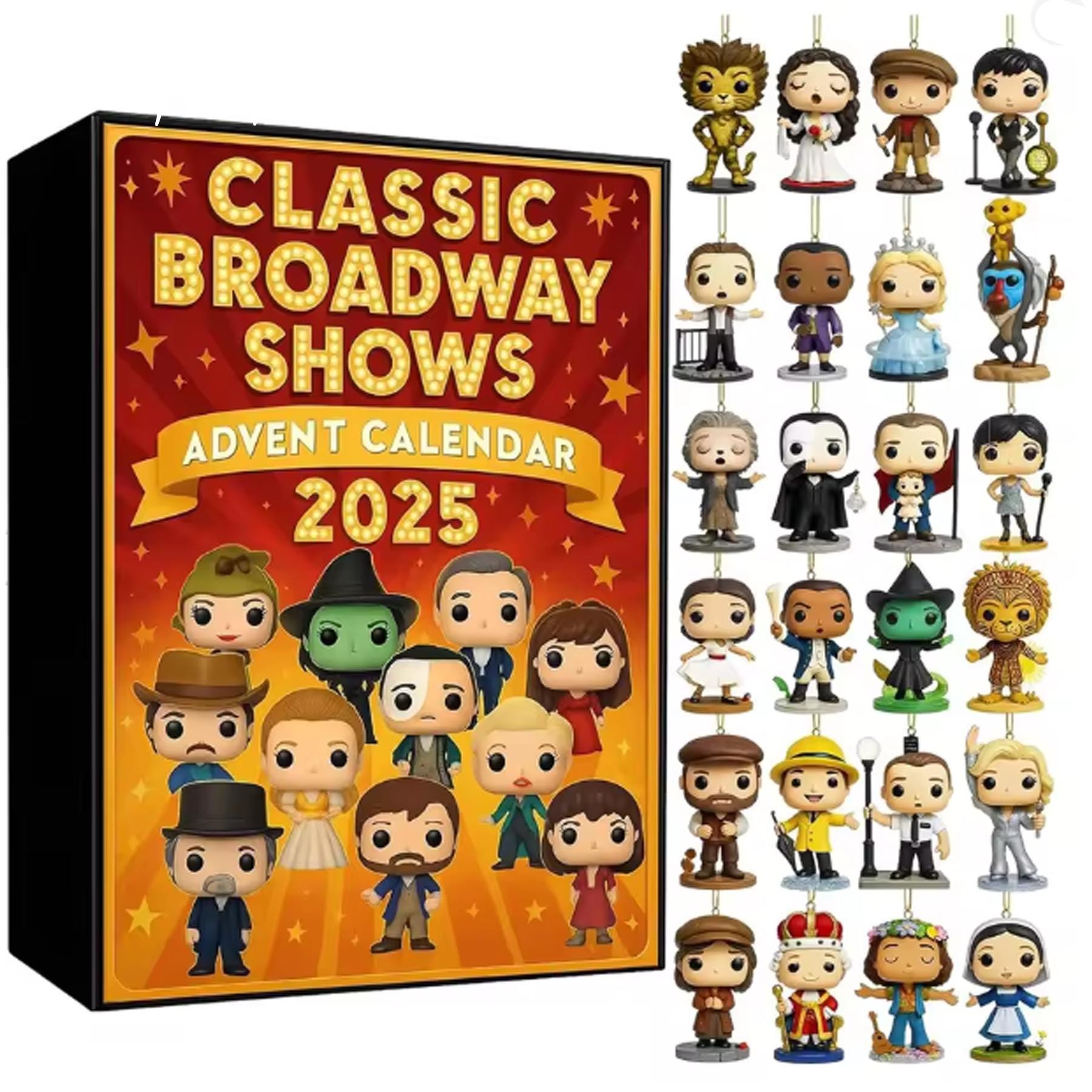 Discover Classic Broadway Shows Wicked Advent Calendar, 24PCS Acrylic Advent Calendar 2025, For Good Wicked Drama Lover, Wicked Christmas Gift