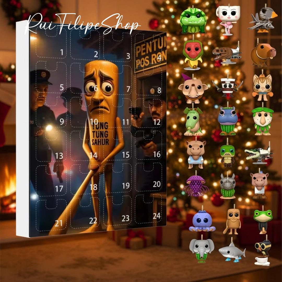 Calendario De Adviento Brainrot Italiano 2025 – 24 Figuras De Silicona Divertidas Y Sorprendentes Para Fans De Los Memes Tung Tung Tung Sahur