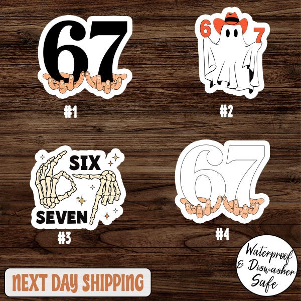 67 Stickers Etsy
