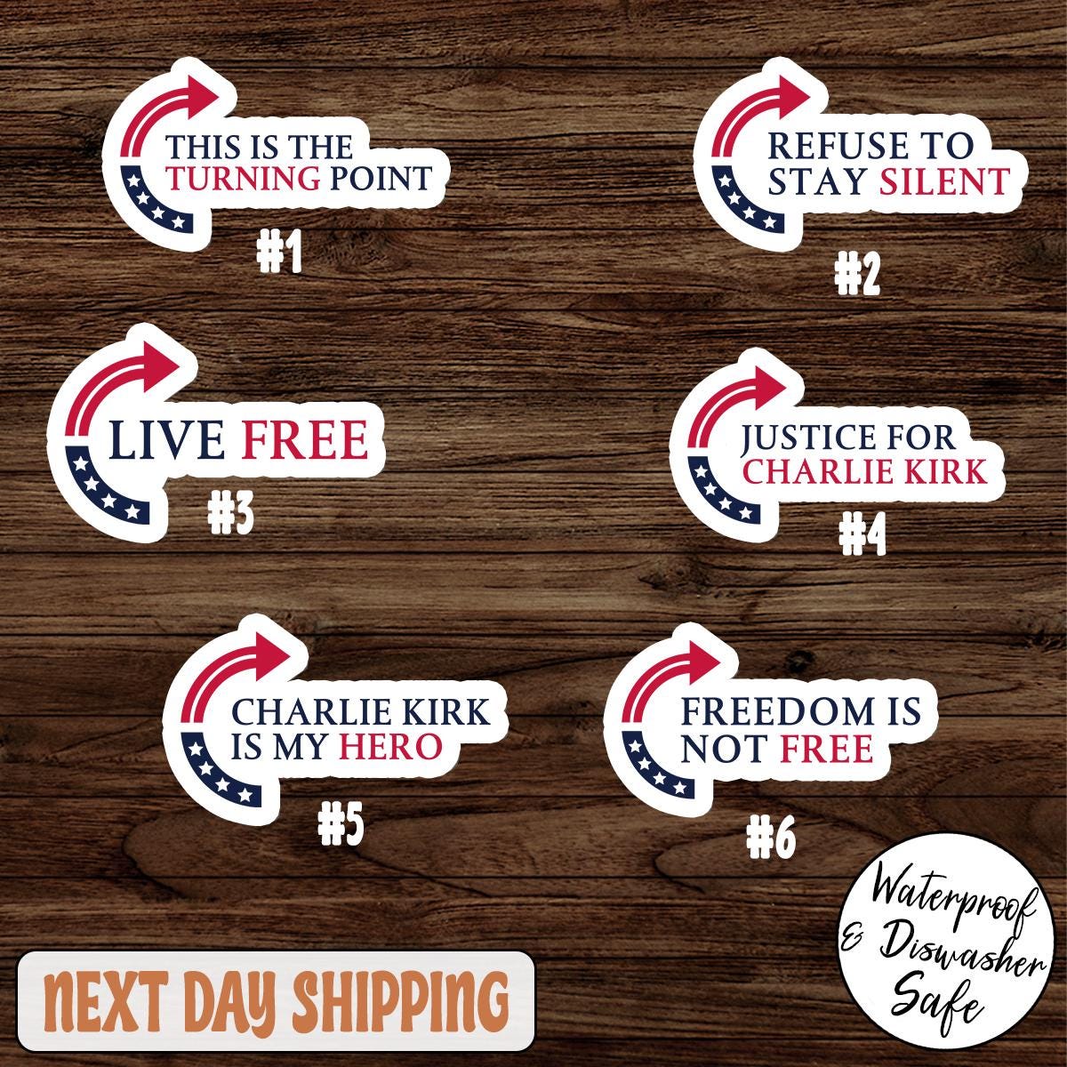 This is the Turning Point Sticker, Live Free Sticker, Freedom Charlie Kirk  Car Magnet/sticker, Justice for Charlie Kirk, Political Sticker - Etsy  Israel