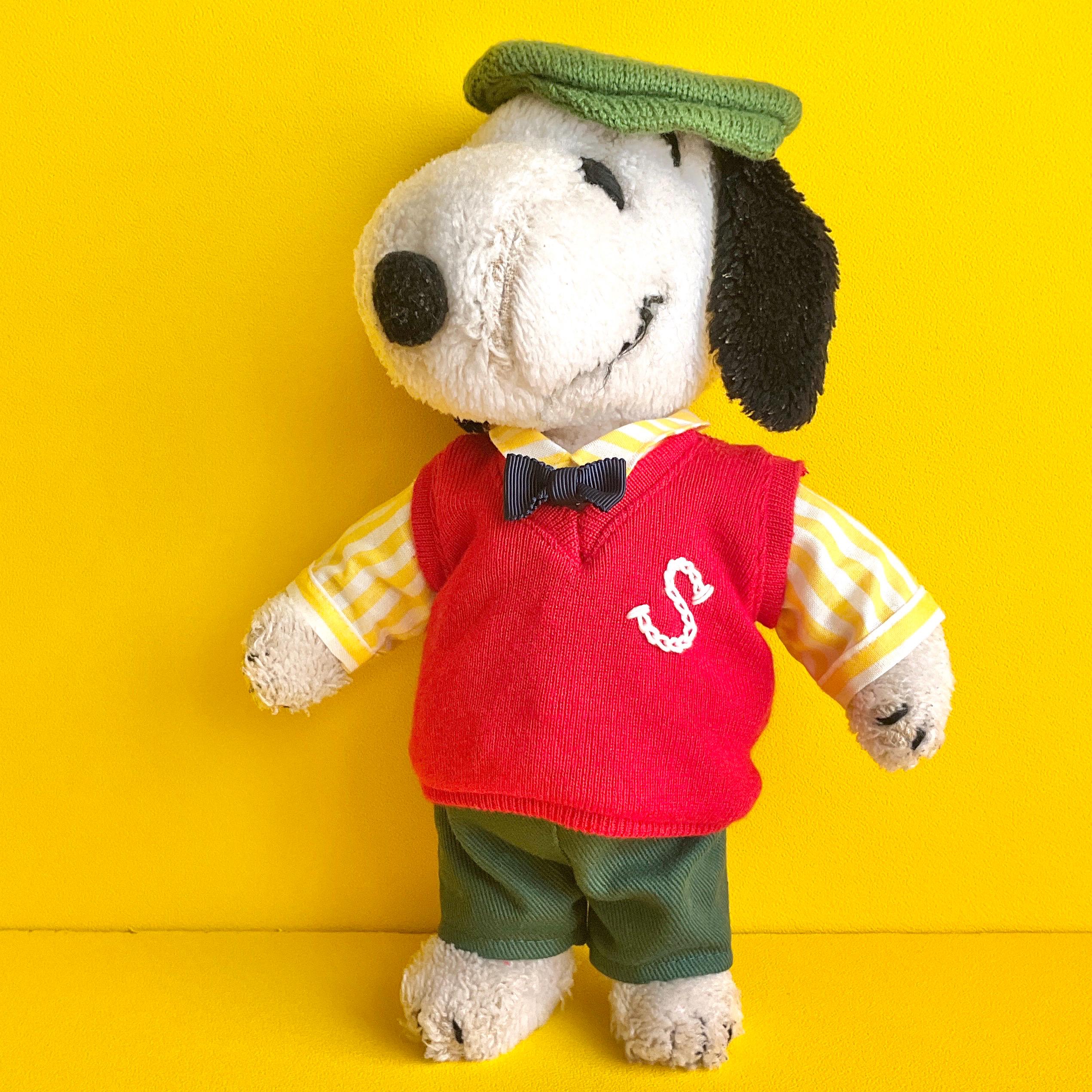 Jouet Vintage Snoopy En Tenue - Figurine Ancienne D'environ 28 Cm, Parfait Pour Les Collectionneurs
