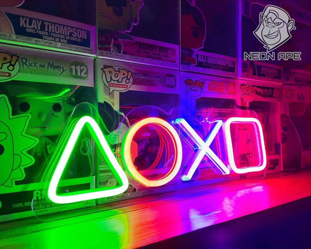PlayStation Neon Led Sign, Custom Neon Sign, Neon Sign, Game Room Decor, Playstation Decor, Playstation Neon Sign