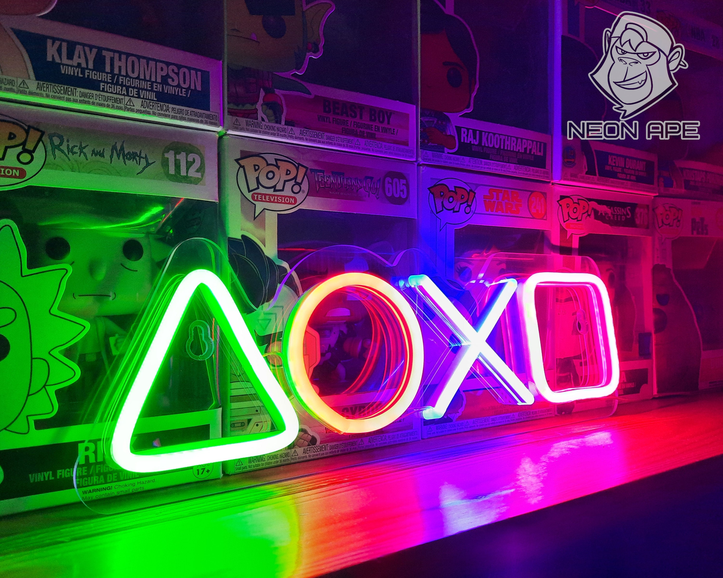 Personalized Custom Playstation Game Room Neon-Like LED Sign