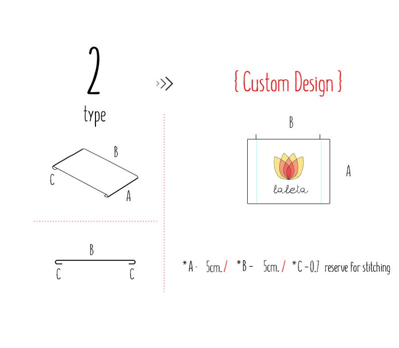 15 Etiquetas de ropa de tela de diseño personalizado 5 cm Diseñe su texto o logotipo Etiqueta orgánica natural Etiquetas de camisetas Etiqueta plegada central Etiqueta plegable imagen 9