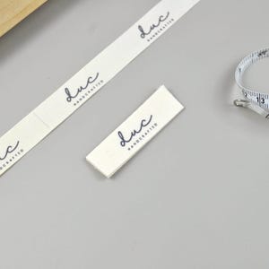 Custom knitting accessory labels with text