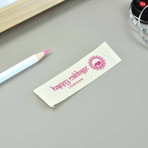 30pcs Custom Design Fabric Clothing Labels Design with Your Text or Logo Natural Organic Label T-shirt Labels Garment Tags image 7