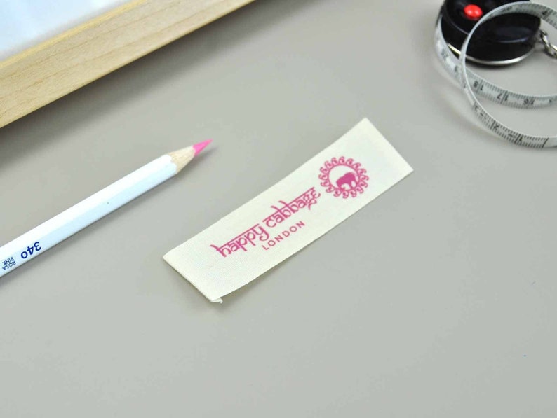 30pcs Custom Design Fabric Clothing Labels Design with Your Text or Logo Natural Organic Label T-shirt Labels Garment Tags image 7