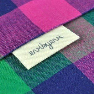 30pcs Custom Design Fabric Clothing Labels Design with Your Text or Logo Natural Organic Label T-shirt Labels Direct full color printing