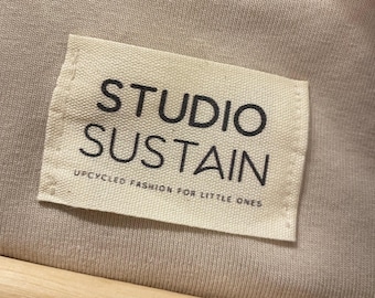 20 Custom Design Fabric Clothing Labels 5 cm Design Your Text or Logo Natural Organic Label T-shirt Labels Center Fold Label Fold Over Label