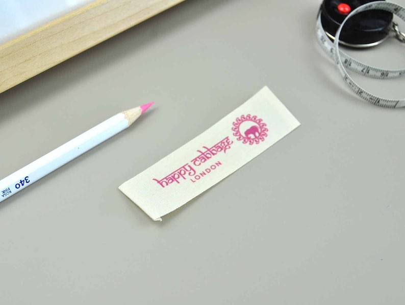 30pcs Custom Design Fabric Clothing Labels Design with Your Text or Logo Natural Organic Label T-shirt Labels Garment Tags image 8