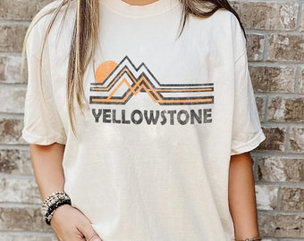 Vintage-Inspired Yellowstone National Park Comfort Colors Tee - Soft, Durable, Retro Cotton Shirt with Iconic Yellowstone Graphic
