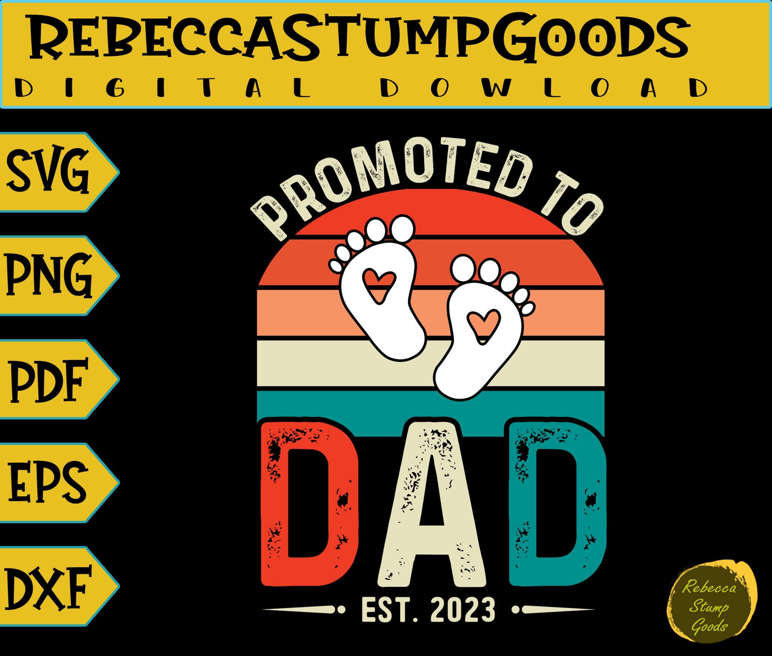 Promoted to Dad 2023 SVG Father's Day Svg | Etsy Hong Kong