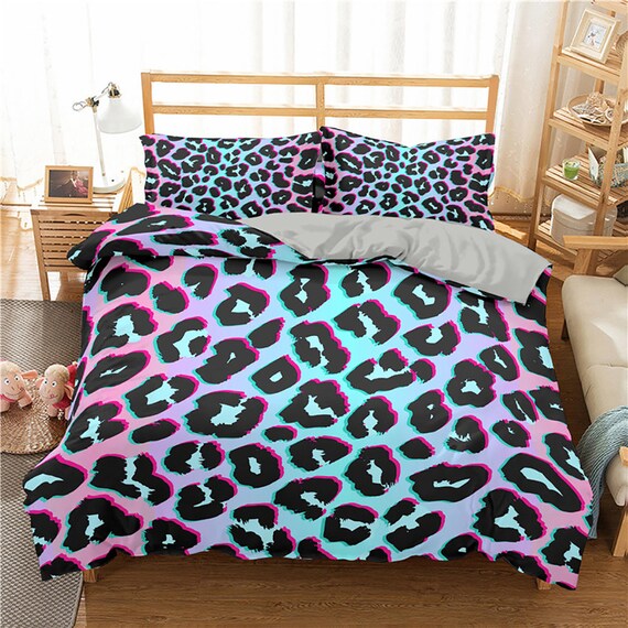 Geld rubber Nieuwe betekenis bar Leopard Print Duvet Cover Cheetah Print Bedding Set Wild - Etsy