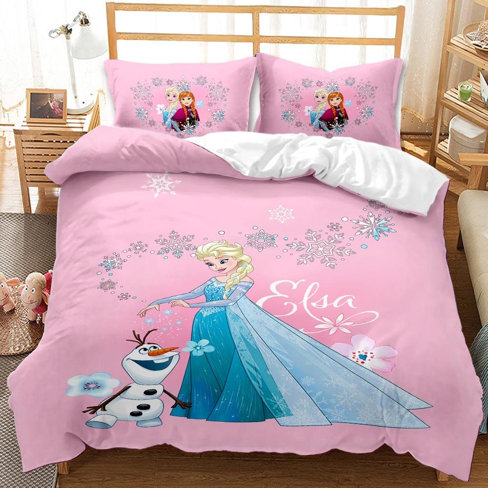Elsa and Anna Princess Frozen Duvet Cover Set for Girls Kids Etsy