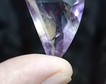 Pietra preziosa naturale di ametrina di forma fantasia, pietra preziosa di ametrina sfaccettata, ametrina del paese della Bolivia, dimensioni 27x18x8 mm per la creazione di gioielli