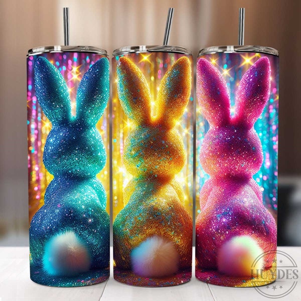 Easter Bunny Tumbler Wrap, 20oz Skinny Easter Tumbler PNG Sublimation Design, Cute Easter Tumbler Wrap, Digital Download