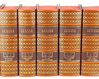 Steven Erikson - Malazan Book Of The Fallen Complete Collection Set 1-10, Leather Rebound