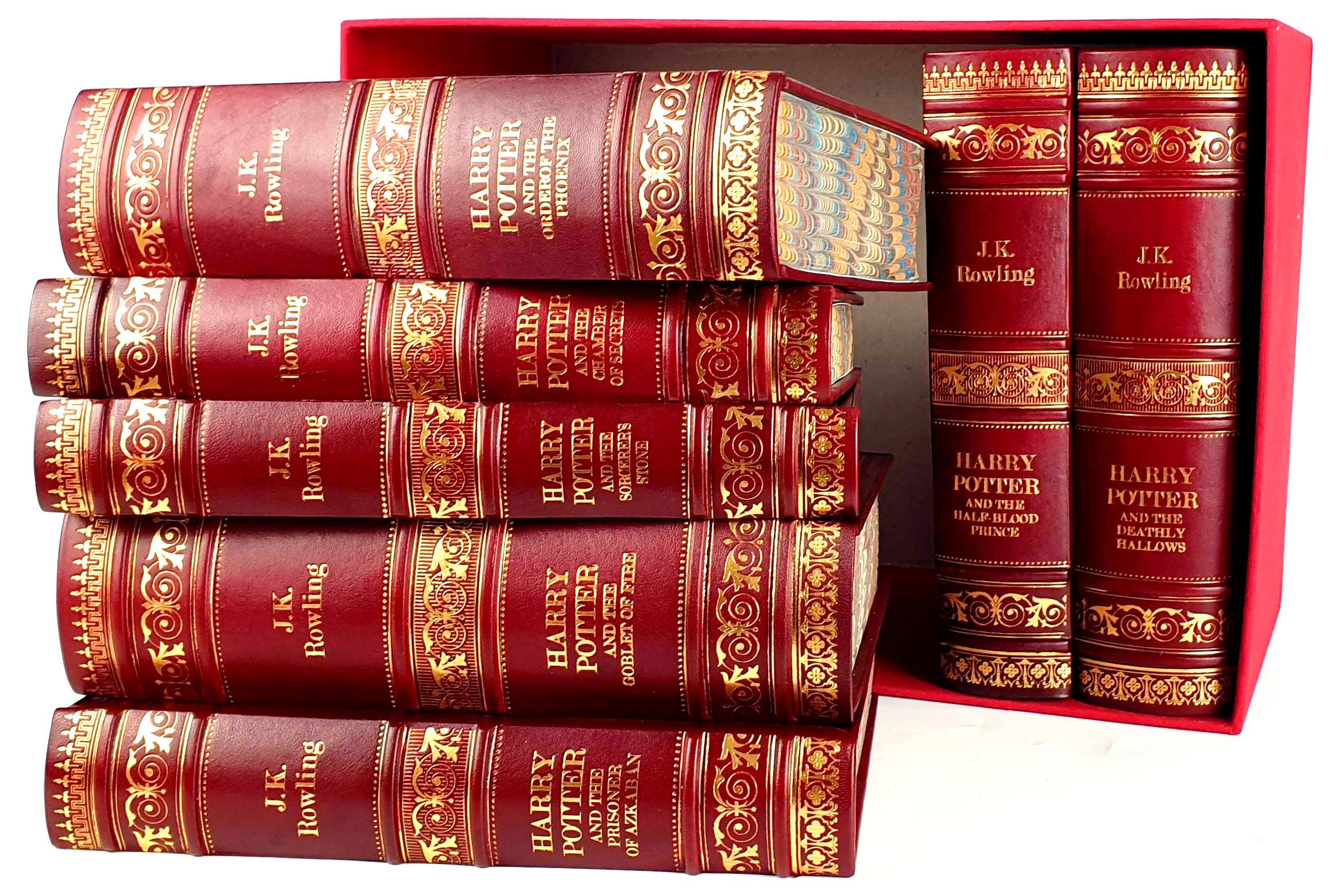 J.K. Rowling- Harry Potter 7 Book Boxed, Complete Set, Leather