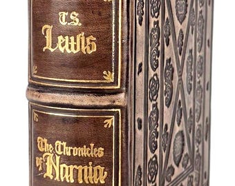 Lewis - The Chronicles Of Narnia  Leather Rebound Fore-Edge Painting