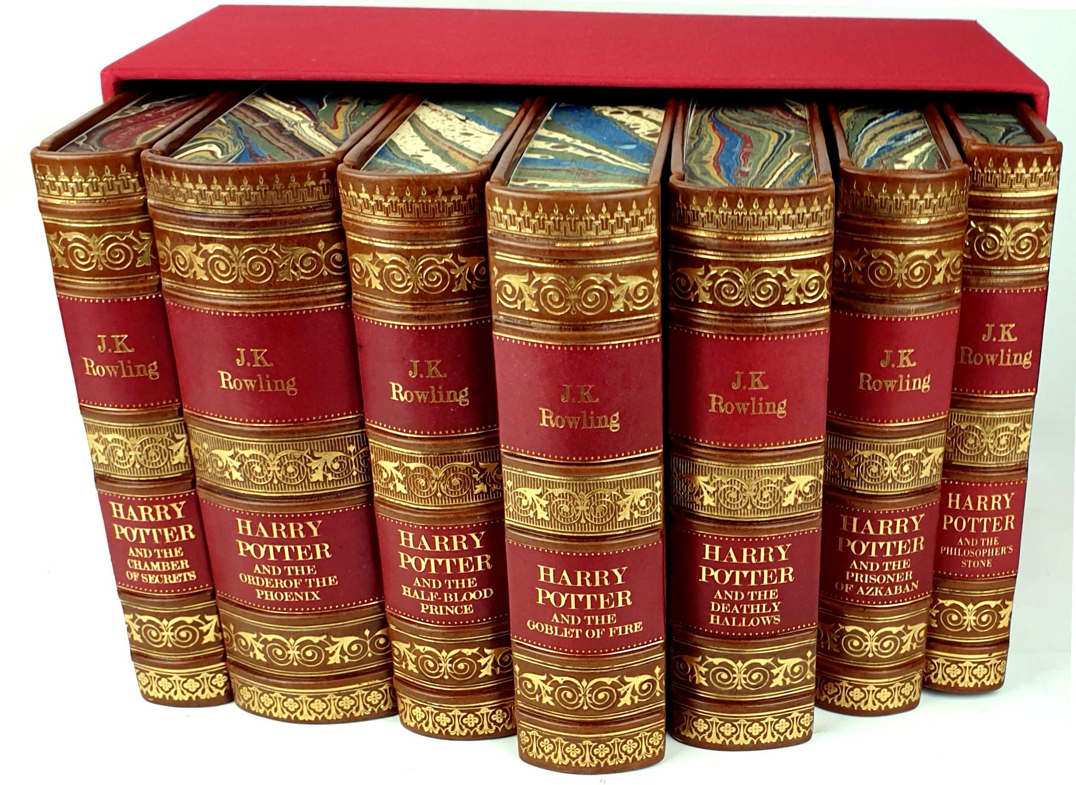 Rowling- Harry Potter 7 Book Boxed, Complete Set, Leather Rebound