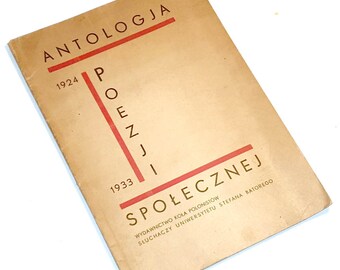 1933 Anthology of Social Poetry: Czeslaw Milosz, First Edition
