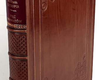 Sheakspeare - Piec Dramatow / Five Dramas. Illustrated By Janina Konarska, Luxury Leather Binding.