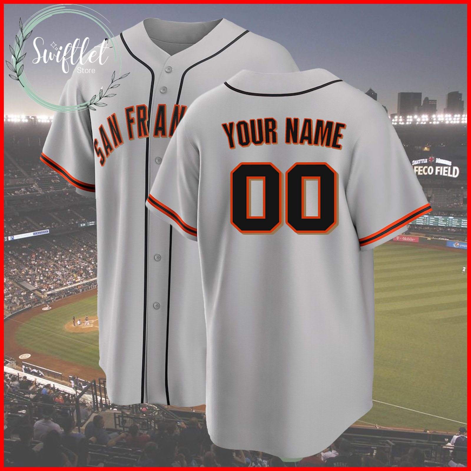 Discover Personalized San Francisco Baseball Game Jersey, San Francisco Custom Name & Number