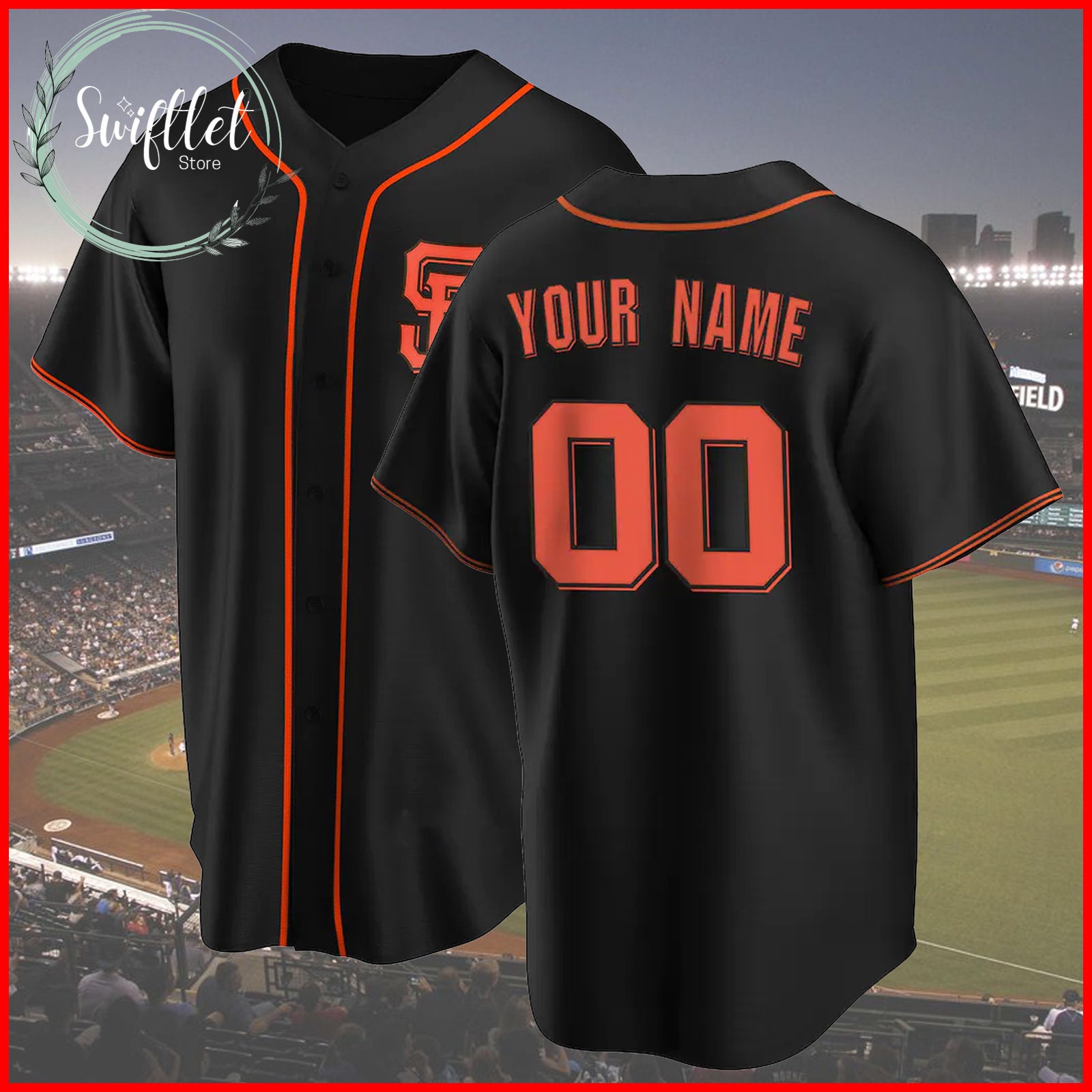 Discover Personalized San Francisco Baseball Game Jersey, San Francisco Custom Name & Number