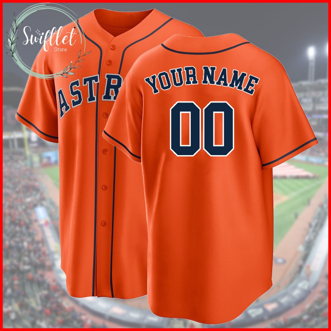 Discover Personalized Houston Baseball Game Jersey, Houston Custom Name & Number