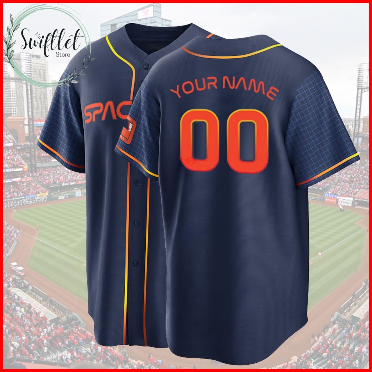 Discover Personalized Houston Baseball Game Jersey, Houston Custom Name & Number