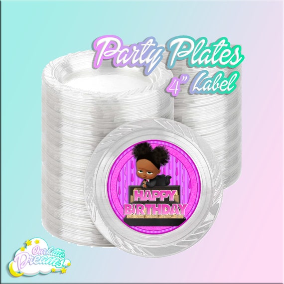 Boss Baby Party Plates 4 Label Birthday Dessert Plates Etsy