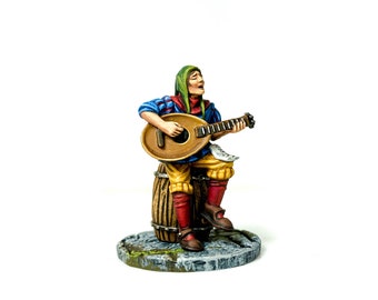 Minstrel (PAINTED) - tabletop miniatures and props, and terrain for D&D and Pathfinder