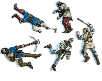 Dead Soldiers v.1 (Harvest of War) (PAINTED)- tabletop casualty markers props, and terrain for D&D and Pathfinder